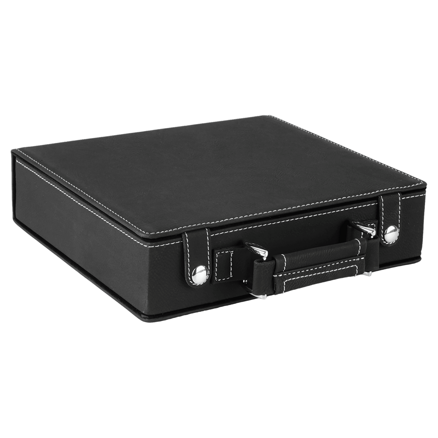 Black/Silver Laserable 100 Chip Poker Set