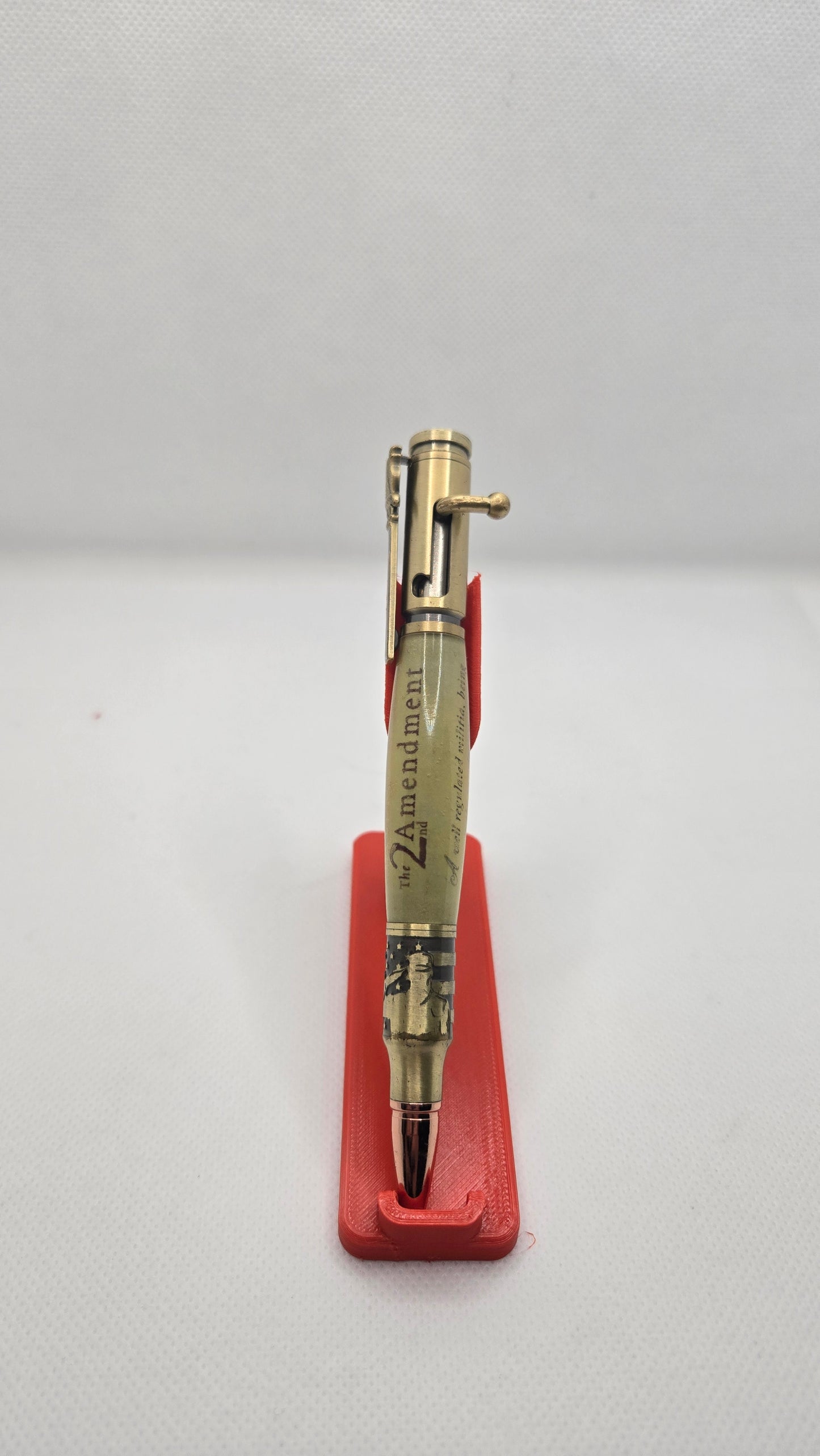 Salute The Troops Bolt Action Antique Brass Pen
