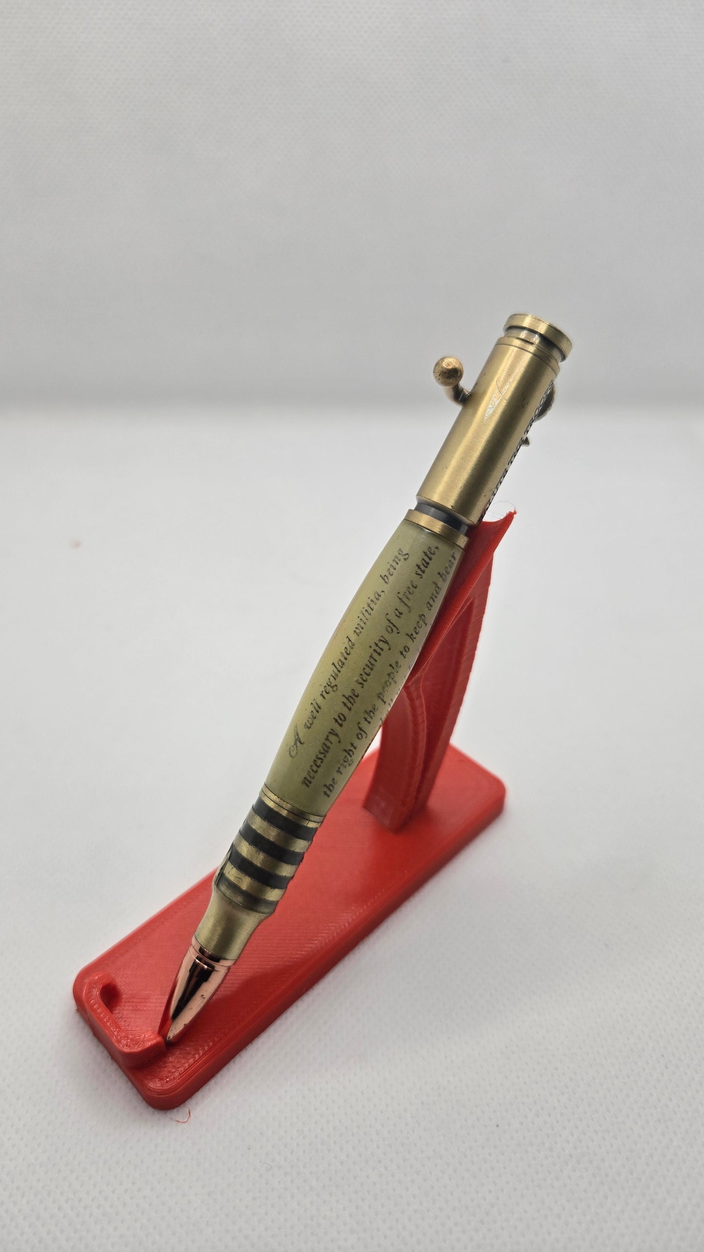 Salute The Troops Bolt Action Antique Brass Pen