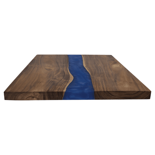 Acacia with Blue Pearl Resin Serving Board