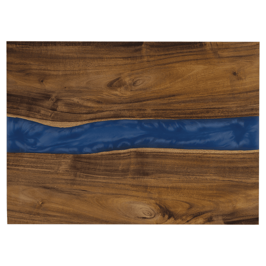 Acacia with Blue Pearl Resin Serving Board