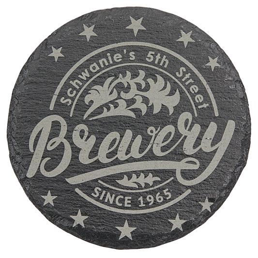 Round Slate Coaster