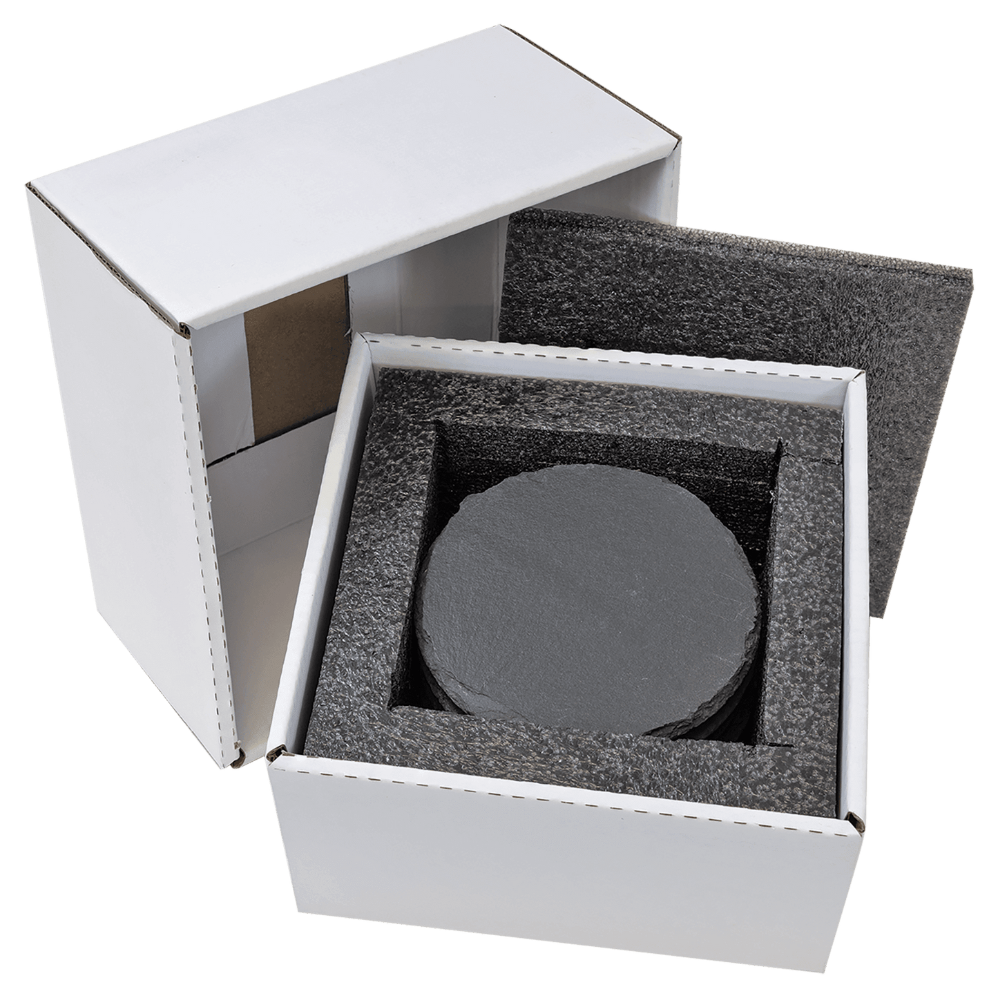 4" Round Slate Coaster Set-6 Piece